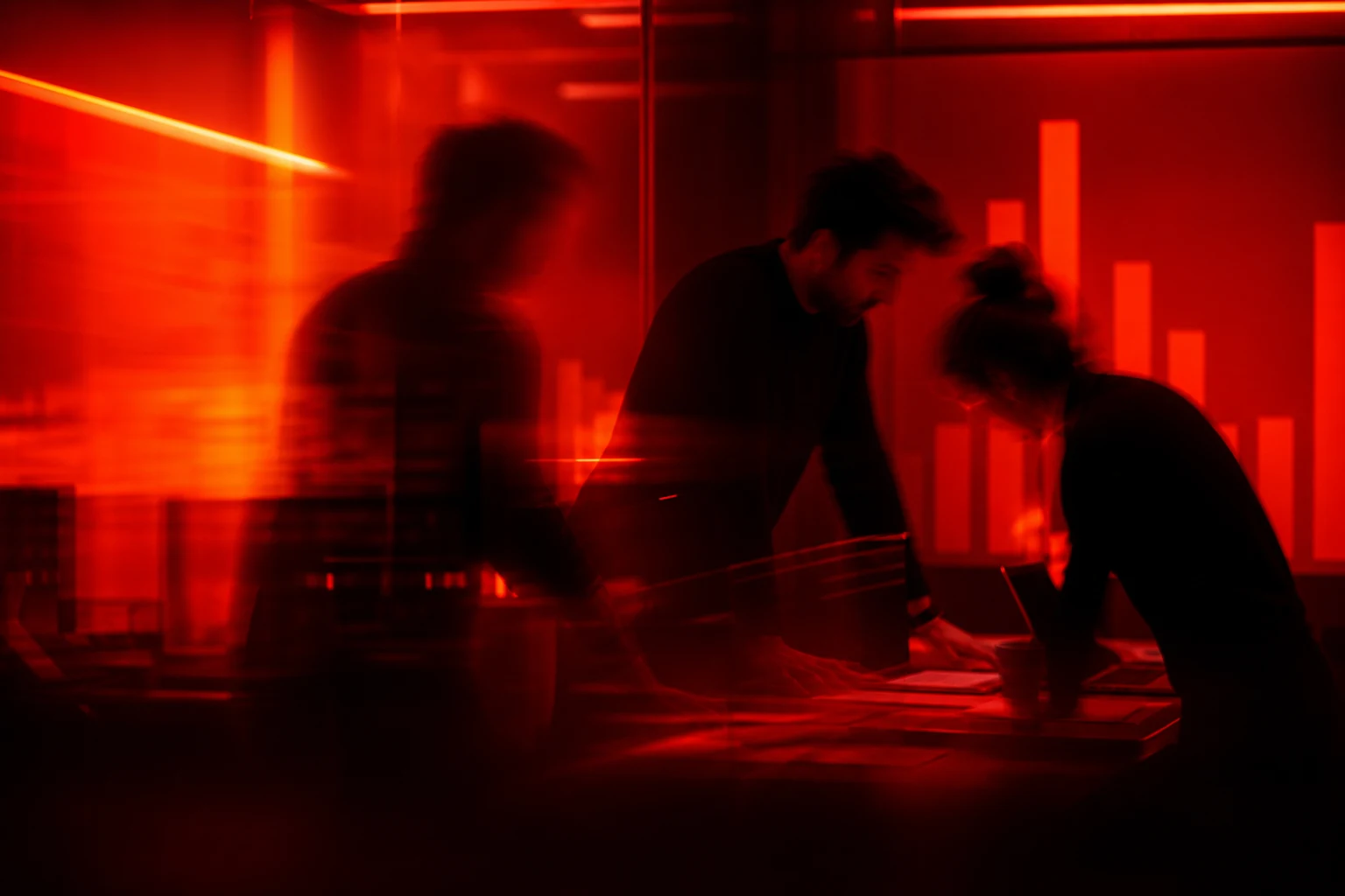 Red motion studio collaboration scene